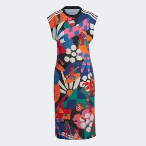 adidas + FARM rio Colorful Graphic Midi Dress